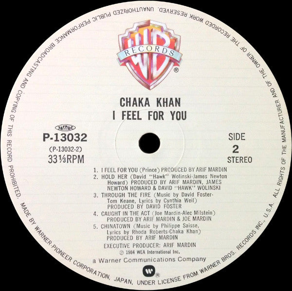 Chaka Khan - I Feel For You (Vinyl, LP, Album)