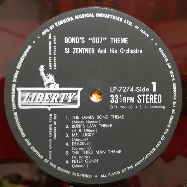 Si Zentner And His Orchestra - Bond's 007 Theme (Vinyl, LP, Album, Special Edition, Stereo) Very Good Plus (VG+) / Very Good (VG)