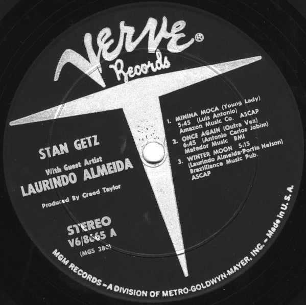 Stan Getz - Stan Getz With Guest Artist Laurindo Almeida (Vinyl, LP, Stereo) Very Good (VG) / Very Good Plus (VG+)