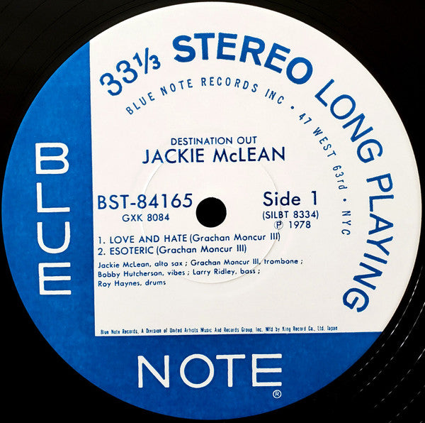 Jackie McLean - Destination... Out! (Vinyl, LP, Album, Reissue, Stereo) Near Mint (NM or M-) / Near Mint (NM or M-)
