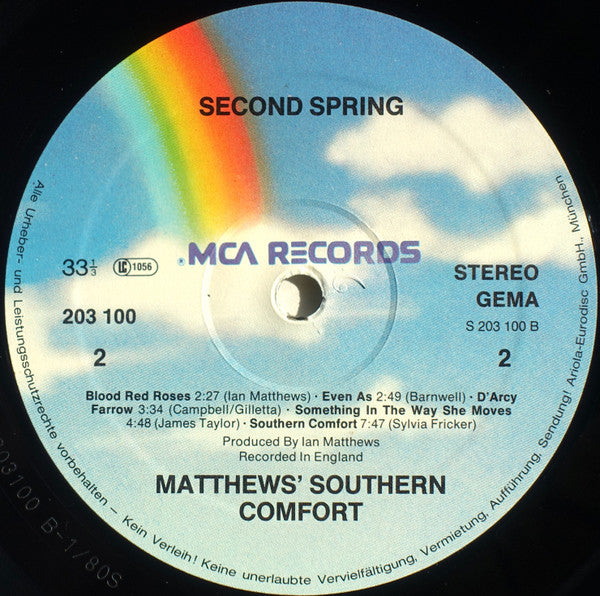 Matthews' Southern Comfort - Second Spring (Vinyl, LP, Album, Reissue) Very Good Plus (VG+) / Very Good Plus (VG+)