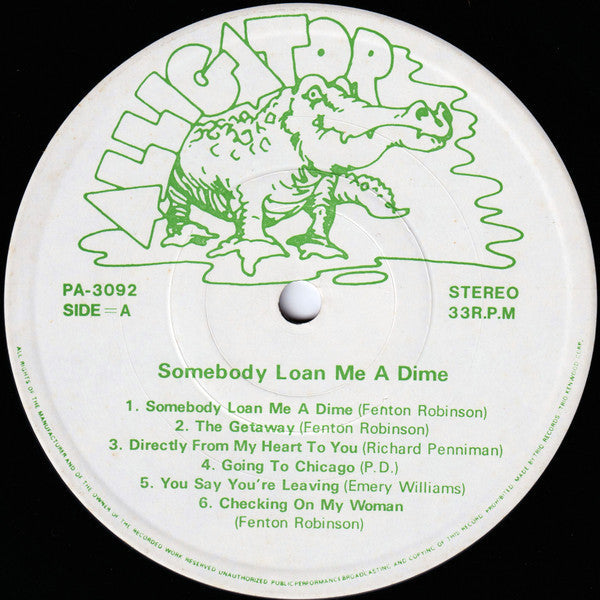 Fenton Robinson - Somebody Loan Me A Dime (Vinyl, LP, Album, Reissue, Stereo) Very Good (VG) / Good Plus (G+)