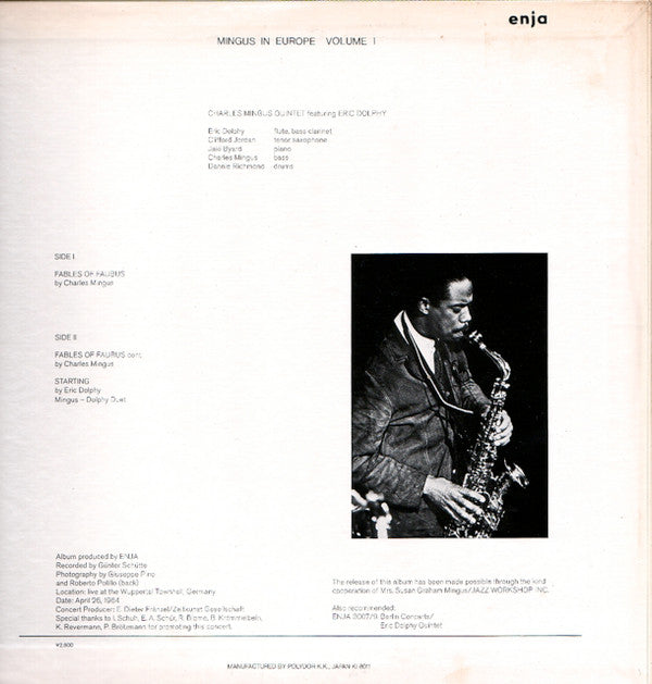 The Charles Mingus Quintet - Mingus In Europe Volume I (Vinyl, LP, Album, Mono) Very Good Plus (VG+) / Very Good Plus (VG+)