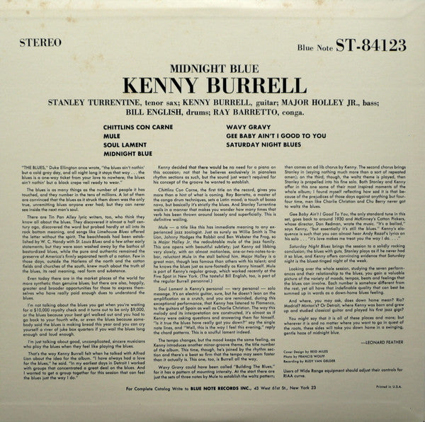 Kenny Burrell - Midnight Blue (Vinyl, LP, Album, Limited Edition, R...