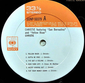 Christie - Christie (Vinyl, LP, Album, Stereo) Very Good Plus (VG+) / Very Good (VG)