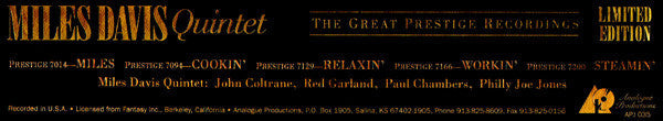 The Great Prestige Recordings - Near Mint (NM or M-) / Near Mint (NM or M-)