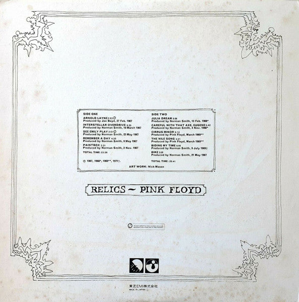 Pink Floyd - Relics (Vinyl, LP, Compilation, Reissue, Stereo)
