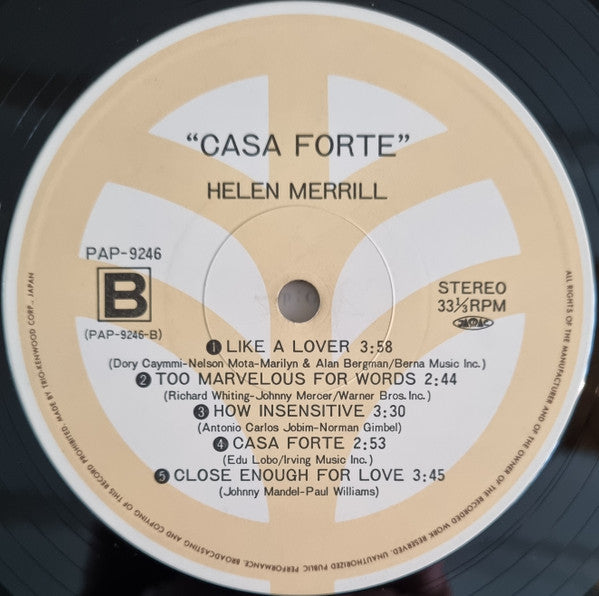 Helen Merrill - Casa Forte (Vinyl, LP, Album)