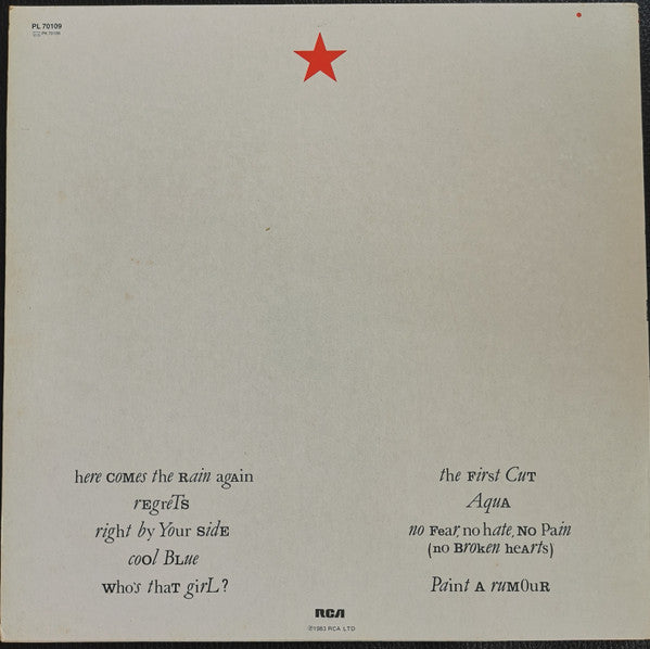 Eurythmics - Touch (Vinyl, LP, Album) Very Good Plus (VG+) / Very Good (VG)