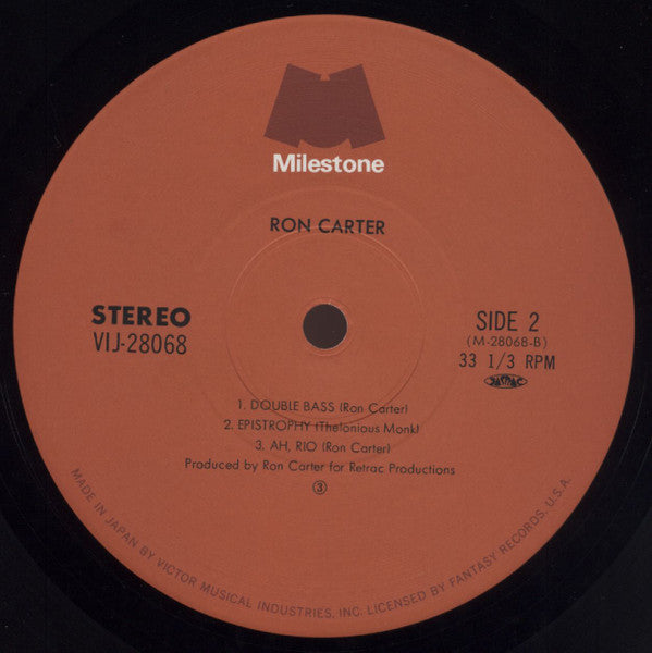 Ron Carter - The Man With The Bass (Vinyl, LP, Album, Compilation, Stereo) Very Good Plus (VG+) / Very Good Plus (VG+)