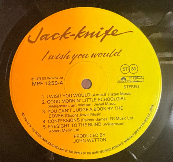 Jack-Knife (2) - I Wish You Would (Vinyl, LP, Album) Very Good Plus (VG+) / Very Good Plus (VG+)