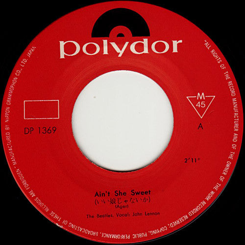 The Beatles - Ain't She Sweet / If You Love Me Baby (Vinyl, 7", 45 RPM, Single, Mono) Very Good (VG) / Very Good (VG)