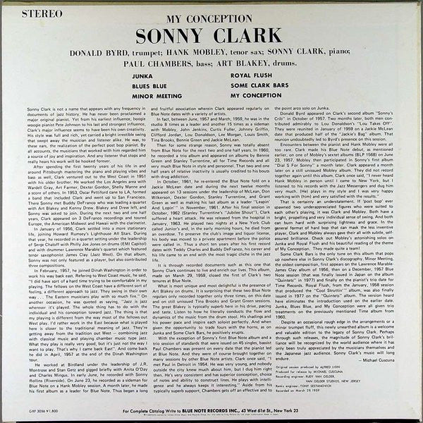 Sonny Clark - My Conception (Vinyl, LP, Album, Limited Edition)
