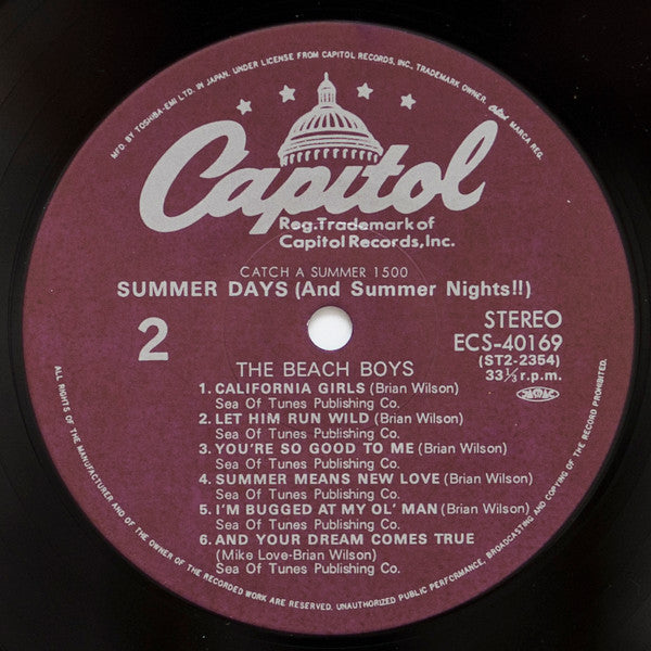 The Beach Boys - Summer Days (And Summer Nights!!) (Vinyl, LP, Album, Stereo, Reissue) Very Good (VG) / Good Plus (G+)
