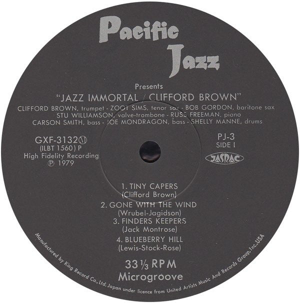 Clifford Brown - Jazz Immortal (Vinyl, LP, Album, Reissue)
