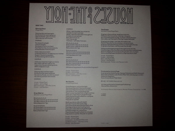 Led Zeppelin - Houses Of The Holy (Vinyl, LP, Album, Reissue)