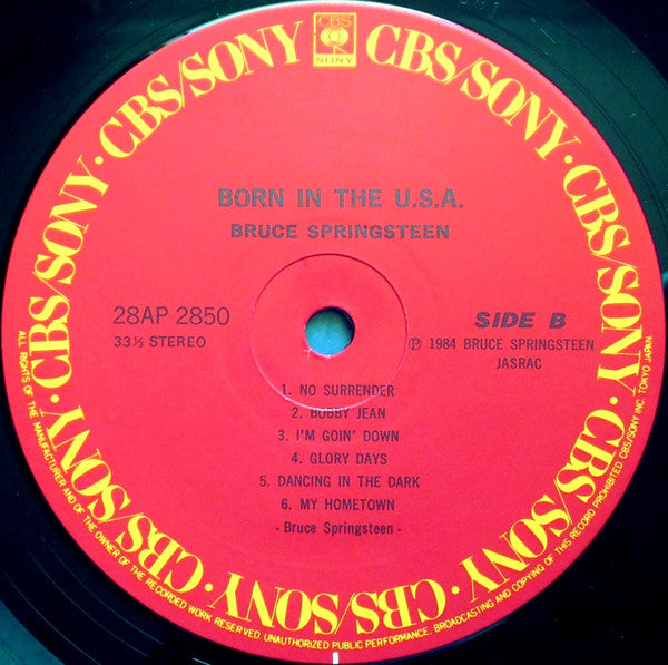 Bruce Springsteen - Born In The U.S.A. (Vinyl, LP, Album, Stereo)