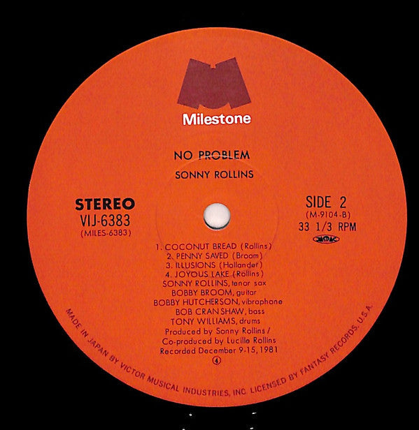 Sonny Rollins - No Problem (Vinyl, LP, Album, Stereo)