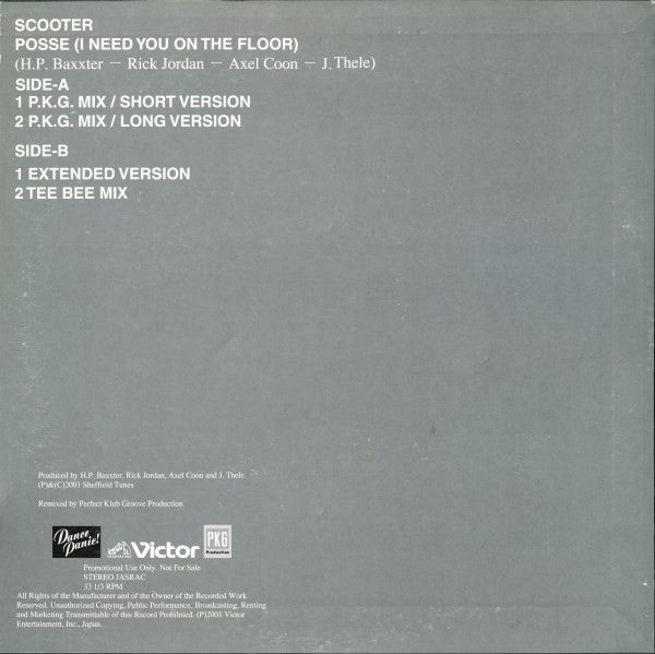 Scooter - Posse (I Need You On The Floor) (Vinyl, 12", 33 ⅓ RPM, Pr...