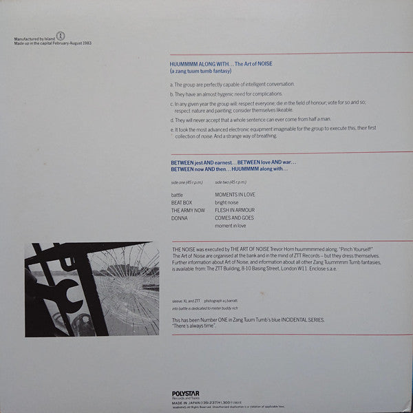 The Art Of Noise - Into Battle With The Art Of Noise (Vinyl, 12", 45 RPM, EP) Very Good Plus (VG+) / Very Good Plus (VG+)
