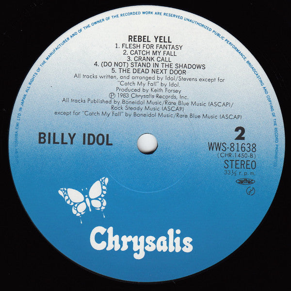Billy Idol - Rebel Yell (Vinyl, LP, Album) Near Mint (NM or M-) / Very Good Plus (VG+)