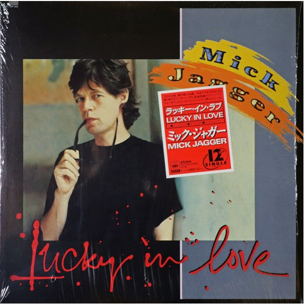 Mick Jagger - Lucky In Love (Dance Mix) (Vinyl, 12", 45 RPM, Maxi-Single, Stereo) Very Good Plus (VG+) / Good (G)