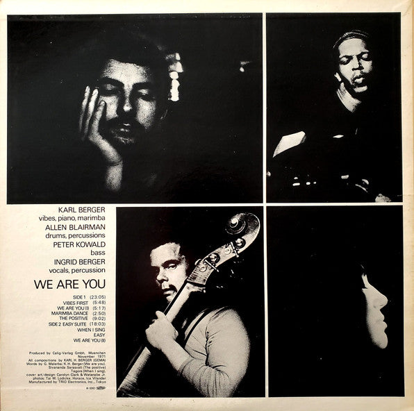 Karl Berger - We Are You (Vinyl, LP, Album) Very Good (VG) / Very Good (VG)