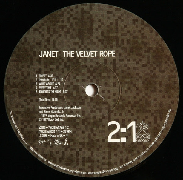 Janet Jackson - The Velvet Rope (Vinyl, LP, Album)