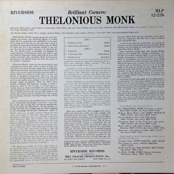 Thelonious Monk - Brilliant Corners = ブリリアント・コーナーズ (Vinyl, LP, Albu...