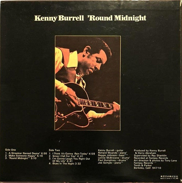 Kenny Burrell - 'Round Midnight (Vinyl, LP, Album) Very Good (VG) / Very Good (VG)
