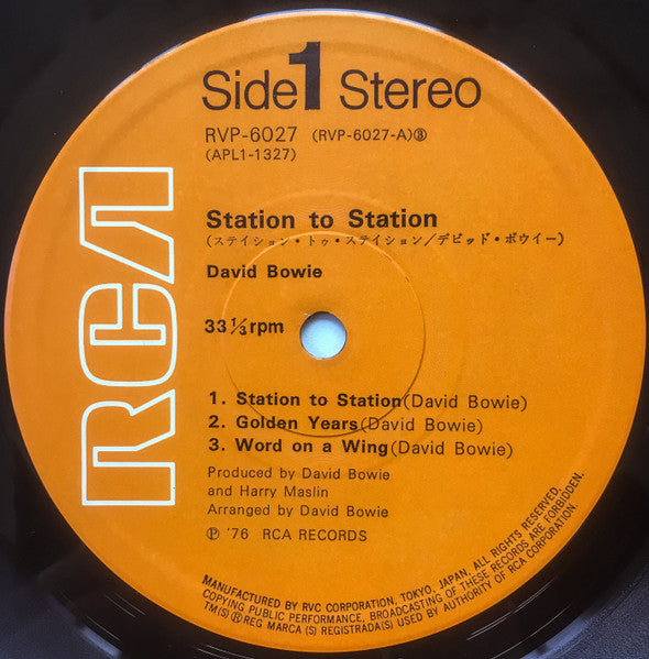 David Bowie - Station To Station (Vinyl, LP, Album, Stereo)