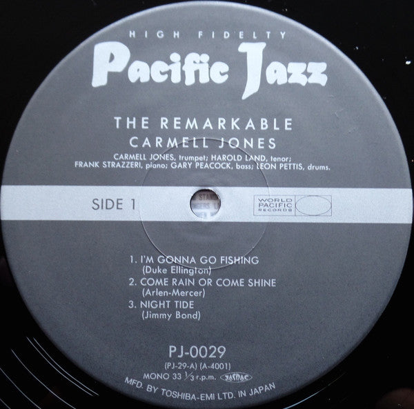 Carmell Jones - The Remarkable Carmell Jones (Vinyl, LP, Album, Reissue, Mono) Very Good (VG) / Very Good (VG)