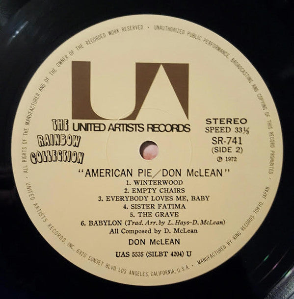 Don McLean - American Pie (Vinyl, LP, Album) Very Good Plus (VG+) / Very Good (VG)