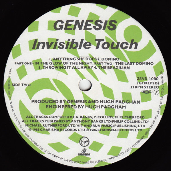 Genesis - Invisible Touch (Vinyl, LP, Album, Stereo)
