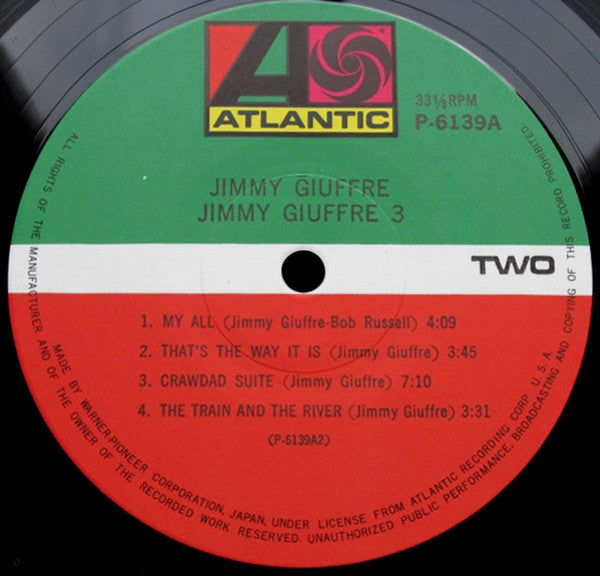 The Jimmy Giuffre Trio - The Jimmy Giuffre 3 (Vinyl, LP, Album, Reissue) Very Good (VG) / Very Good (VG)