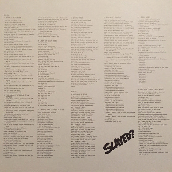 Slade - Slayed? (Vinyl, LP, Album, Stereo) Very Good (VG) / Good (G)