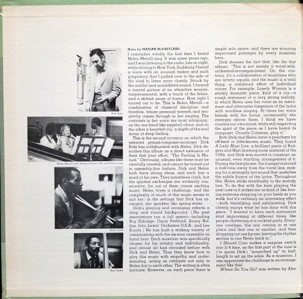Helen Merrill - A Shade Of Difference (Vinyl, LP, Album) Good Plus (G+) / Very Good (VG)