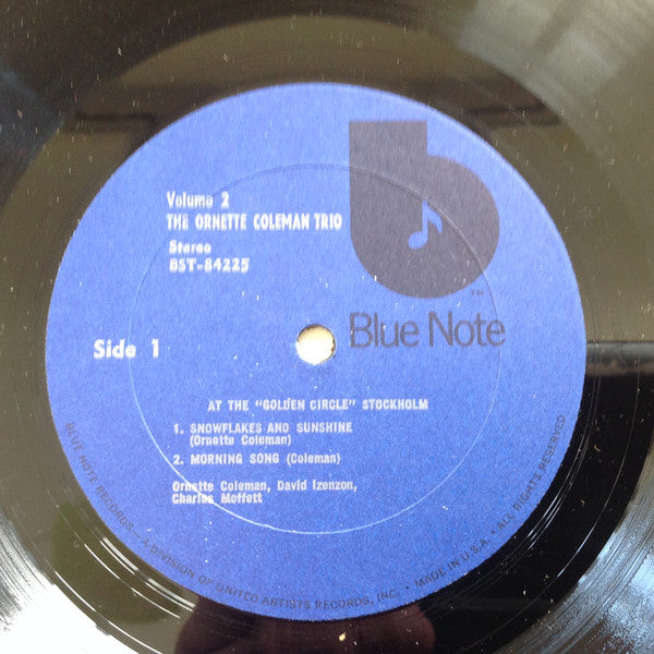 The Ornette Coleman Trio - At The "Golden Circle" Stockholm - Volume Two (Vinyl, LP, Album, Reissue, Stereo) Very Good (VG) / Very Good (VG)