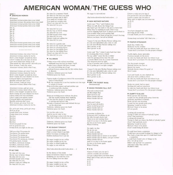 The Guess Who - American Woman (Vinyl, LP, Album, Limited Edition, Reissue) Very Good Plus (VG+) / Very Good (VG)