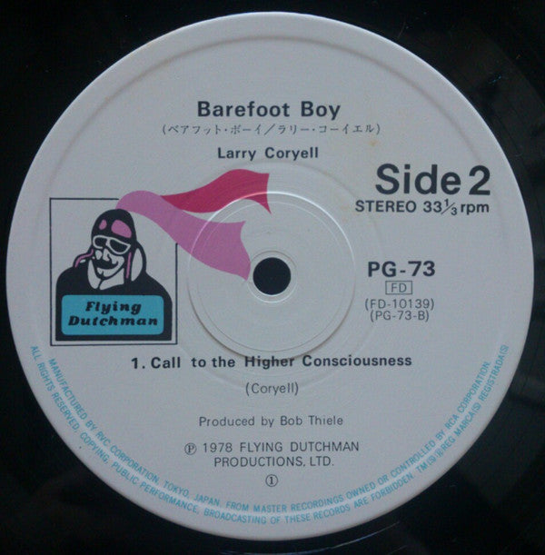 Larry Coryell - Barefoot Boy (Vinyl, LP, Album, Limited Edition, Reissue) Near Mint (NM or M-) / Very Good Plus (VG+)