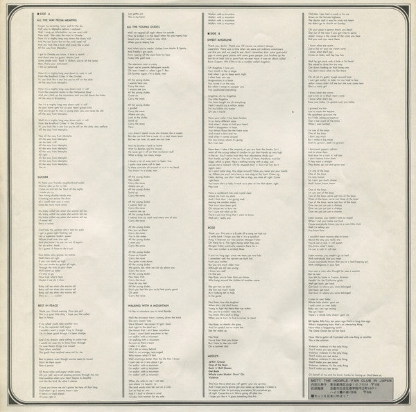 Mott The Hoople - Mott The Hoople Live (Vinyl, LP, Album)