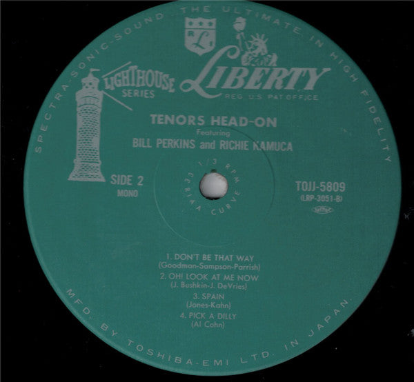Bill Perkins - Tenors Head-On (Vinyl, LP, Album, Reissue, Mono) Very Good Plus (VG+) / Good (G)