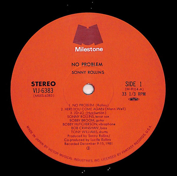 Sonny Rollins - No Problem (Vinyl, LP, Album, Stereo)