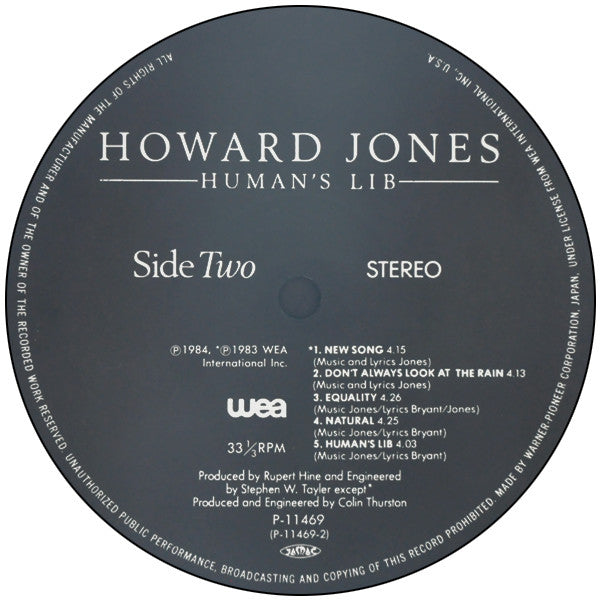 Howard Jones - Human's Lib (Vinyl, LP, Album)