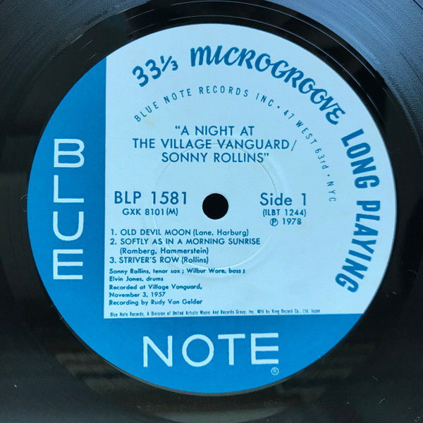 Sonny Rollins - A Night At The "Village Vanguard" (Vinyl, LP, Album...
