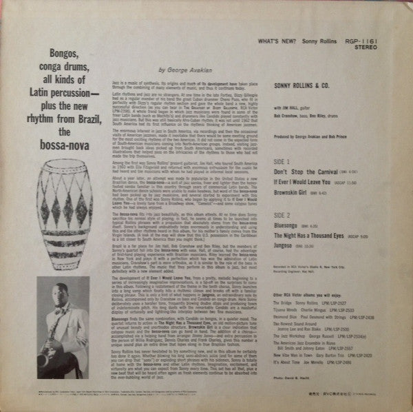 Sonny Rollins & Co. - What's New? (Vinyl, LP, Album, Reissue, Stereo) Very Good Plus (VG+) / Very Good (VG)