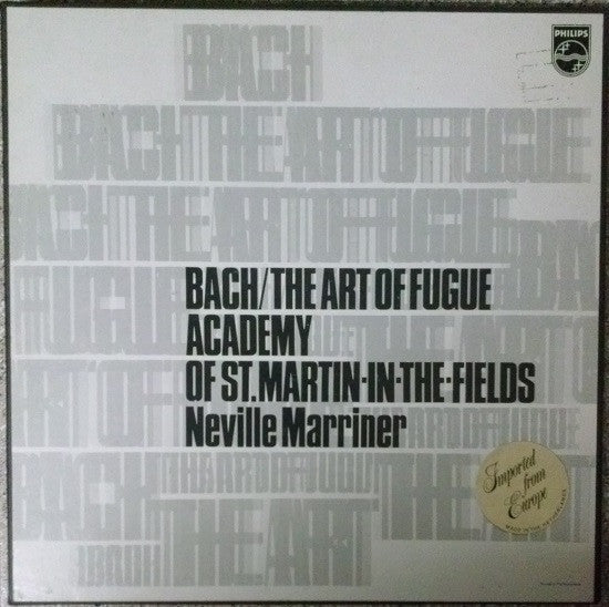The Academy Of St. Martin-in-the-Fields - Bach / The Art Of Fugue (2xVinyl, Box Set, LP, Album) Near Mint (NM or M-) / Near Mint (NM or M-)