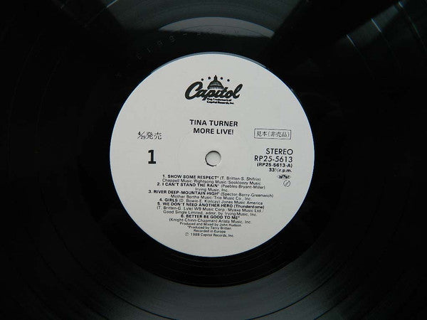 Tina Turner - More Live! (Vinyl, LP, Album, Limited Edition, Promo) Near Mint (NM or M-) / Very Good Plus (VG+)