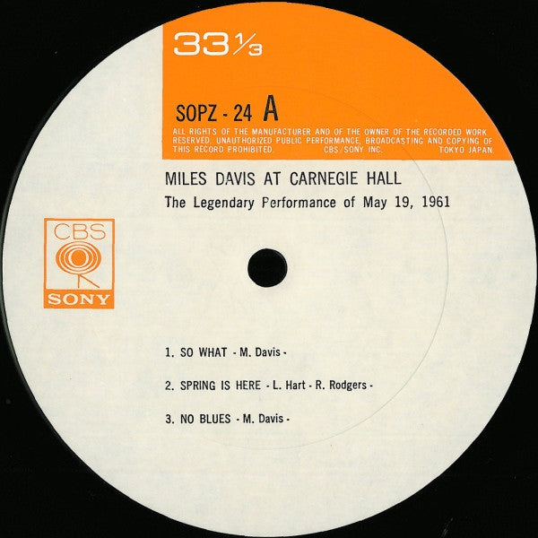 Miles Davis - Miles Davis At Carnegie Hall (Vinyl, LP, Album, Reiss...