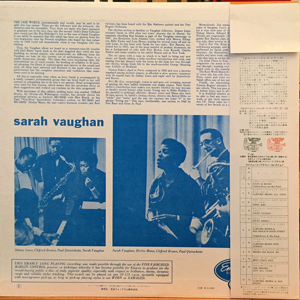 Sarah Vaughan - Sarah Vaughan (Vinyl, LP, Album, Reissue, Mono)